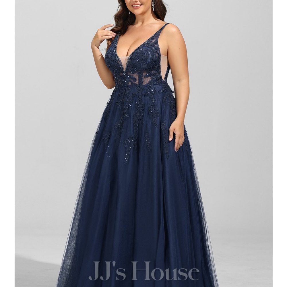 JJs House Deep Blue Prom Dress